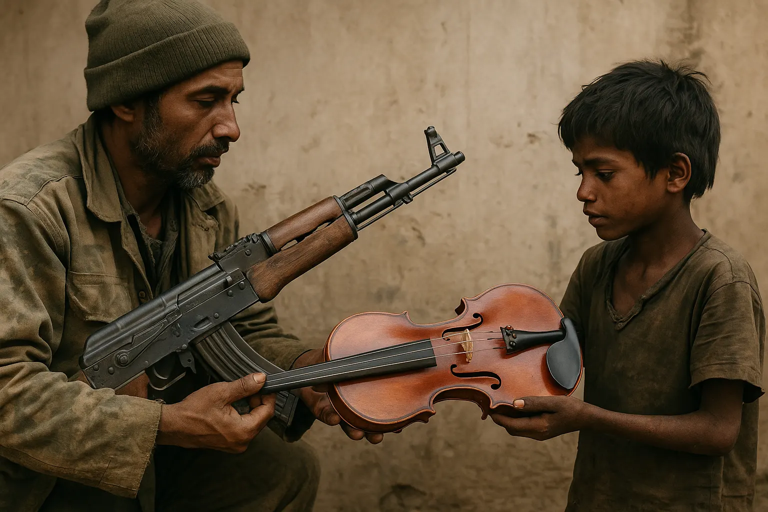 Museo Internacional de los Derechos Humanos Federico Mayor Zaragoza- Un violín por un fusil
