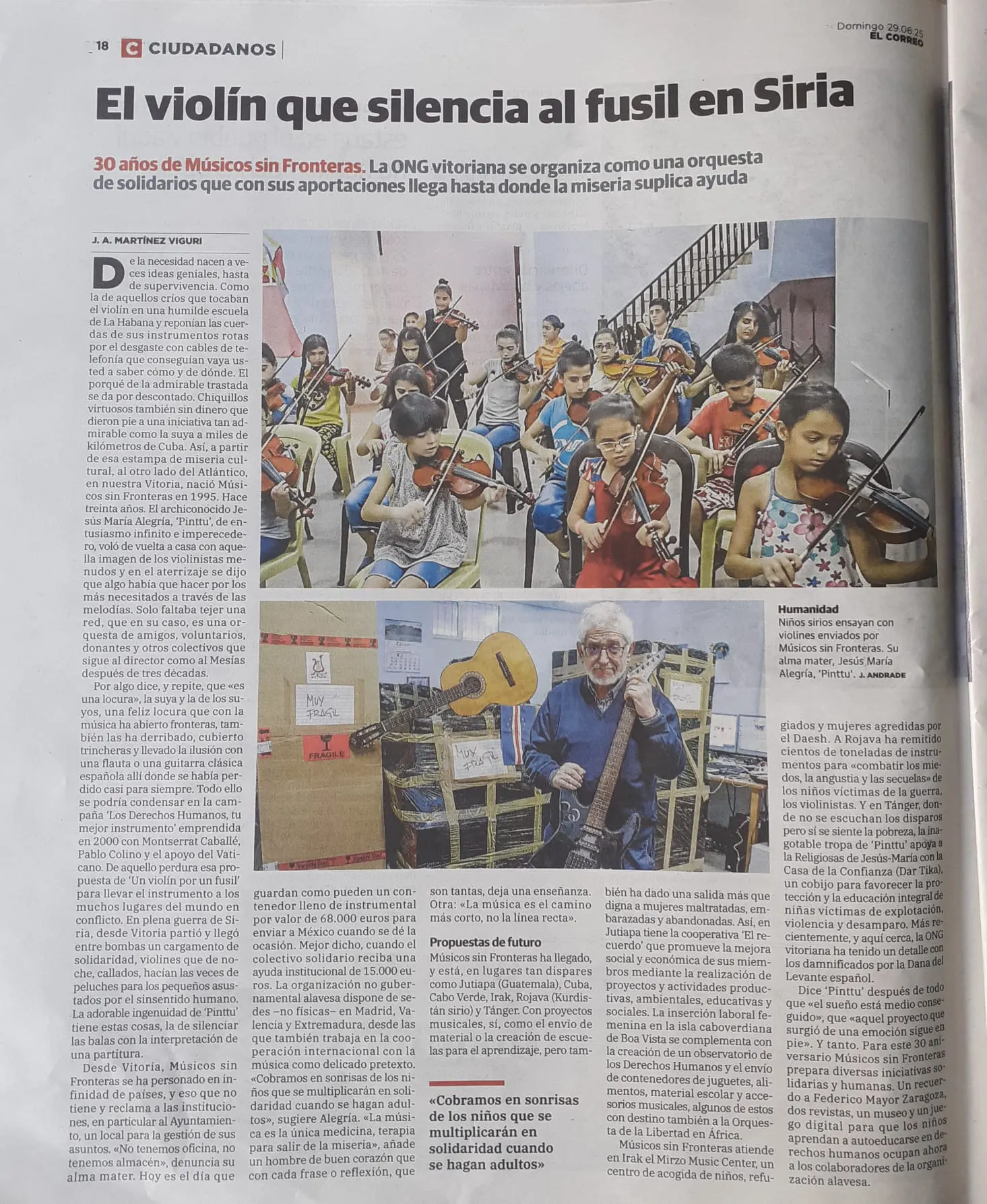 Un Violín por un Fusil - El Correo Álava - Museo Internacional de los Derechos Humanos